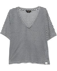 Peuterey - V-Neck Stripes T-Shirt - Lyst