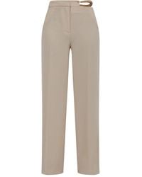 SIMONA CORSELLINI - Buckle-Fastening Straight Trousers - Lyst
