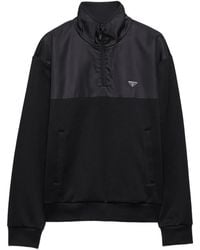 Prada - Sweat Zippé À Plaque Logo - Lyst