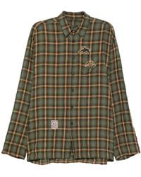 Song For The Mute - Check-Pattern Patch-Detail Shirt - Lyst
