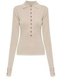 Jacquemus - The Merino Long-Sleeve Polo Shirt - Lyst