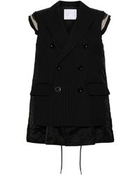 Sacai - Deconstructed Double-breasted Gilet - Lyst