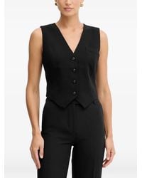 Guess - Button-Up V-Neck Vest - Lyst