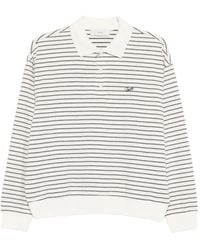 DUNST - Striped Polo Shirt - Lyst