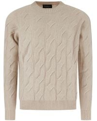 AROVESCIO - Cable-Knit Crew-Neck Sweater - Lyst