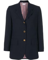 Thom Browne - Blazer Con Botones Y Solapa Ancha - Lyst