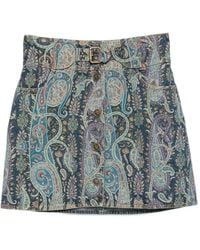 Etro - Button-Fastening Short Skirt - Lyst