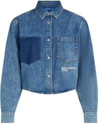 KARL LAGERFELD - Boxy Denim Shirt - Lyst