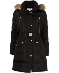 MICHAEL Michael Kors - Belted Puffer Coat - Lyst