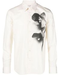 Alexander McQueen - Orchid Printed Buttoned Shirt - Lyst