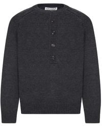 Our Legacy - Shore Henley Raglan-Sleeve Sweater - Lyst