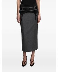 SEEN USERS - Governess Garter-Detail Skirt - Lyst