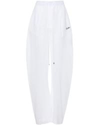 The Attico - Pantalon en coton à logo brodé - Lyst