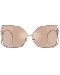Versace - Geometric Logo Sunglasses - Lyst