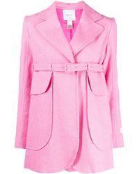 Patou - Logo-patch Tailored Belted Jacket - Lyst