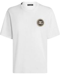 Dolce & Gabbana - Cotton T-Shirt With Patch - Lyst