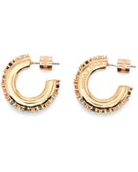 Bimba Y Lola - Crystal Hoop Earrings - Lyst