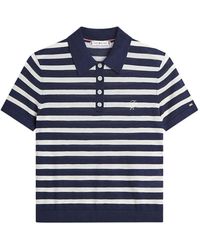 Tommy Hilfiger - Striped-Pattern Polo Top - Lyst