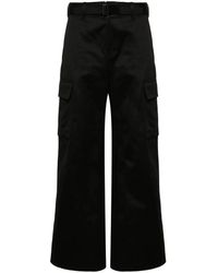 Sacai - Cargo Broek Met Wijde Pijpen En Ceintuur - Lyst