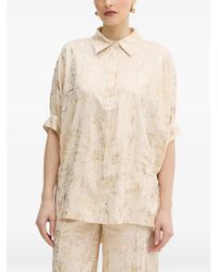 Silvian Heach - Silia Luminous-Effect Buttoned Shirt - Lyst