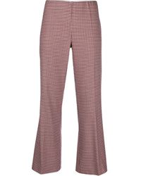 P.A.R.O.S.H. - Houndstooth Flared Trousers - Lyst