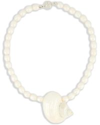 Julietta - Collar con detalle de concha y perlas - Lyst