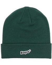 A Bathing Ape - Bape-patch Knitted Beanie - Lyst