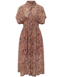 Ba&sh - Adena Floral-Print Midi Dress - Lyst