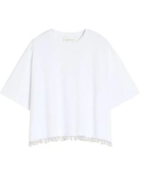 Sportmax - Embellished Cotton T-Shirt - Lyst