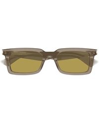 Saint Laurent - Lunettes De Soleil À Monture Rectangulaire - Lyst