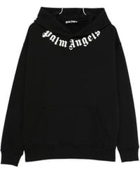 Palm Angels - Neck Logo Printed Hoodie - Lyst