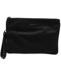 Kiton - Logo-Plaque Zip-Top Pouch Bag - Lyst