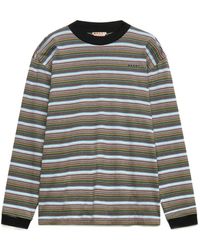 Marni - Camisa A Rayas Con Bordado - Lyst