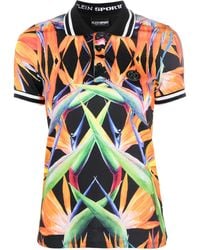 Philipp Plein - Floral-Print Cotton Polo Top - Lyst