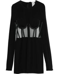 Nensi Dojaka - Mini-Jurk Met Mesh Vlak - Lyst