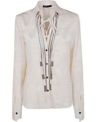 Ibrigu - Layered Tie-Neck Shirt - Lyst