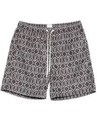 Eleventy - Geometric-Print Swim Shorts - Lyst