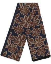 Kiton - Floral-Print Silk Scarf - Lyst