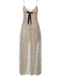 For Love & Lemons - Clara Maxikleid Mit Pailletten - Lyst
