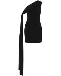Solace London - Gardner One-Shoulder Draped Mini Dress - Lyst