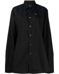 Raf Simons - Embroidered Lettering Cotton Shirt - Lyst