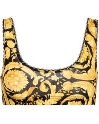 Versace - Barocco-Print Cotton Bra - Lyst