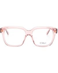Chloé - Brille Mit Eckigem Gestell - Lyst