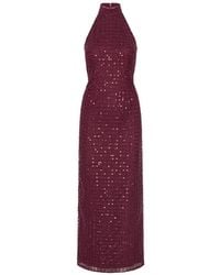 ROTATE BIRGER CHRISTENSEN - Beaded Maxi Dress - Lyst