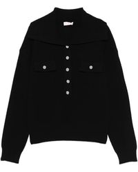 Liu Jo - Pull Boutonné À Col Côtelé - Lyst