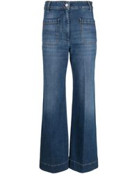 Victoria Beckham - Wide-Leg-Jeans mit hohem Bund - Lyst