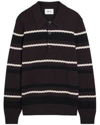 NN07 - Alfie Striped Polo Shirt - Lyst