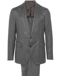 Tagliatore - Single-Breasted Striped Suit - Lyst
