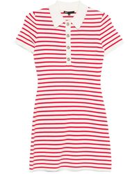 Maje - Vestido A Rayas Con Botones - Lyst