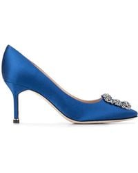 Manolo Blahnik - Hangisi 70Mm Embellished Buckle Pumps - Lyst